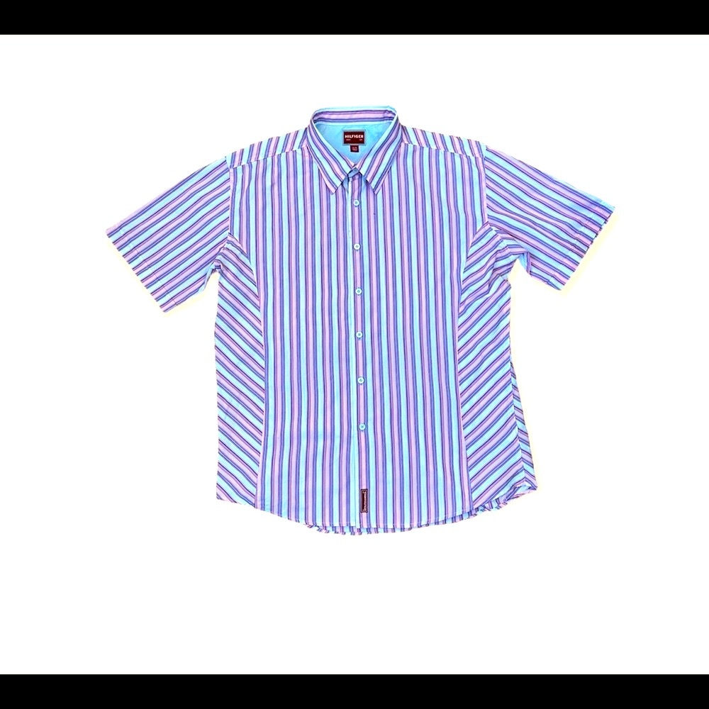 Tommy Hilfiger Red Label Unisex Women’s Size XL, Red Stripes Shirt